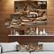 Designart - Vintage woodworking tools - Vintage Painting Print on Wrapped Canvas